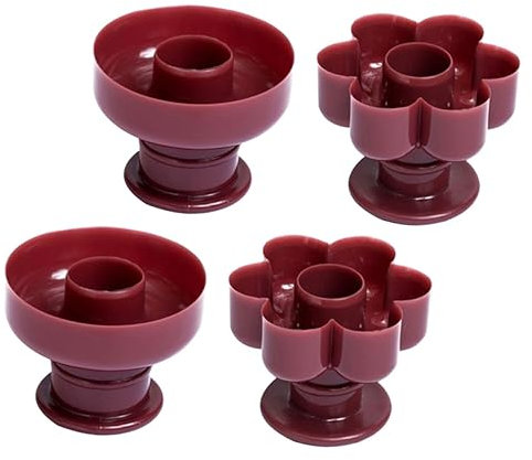 HOMSFOU Stampo per Ciambelle da Cucina Antiaderente, 4 Pezzi, in Plastico, Multiuso, Facile da Pulire, per Casa e Pasticceria Professionale
