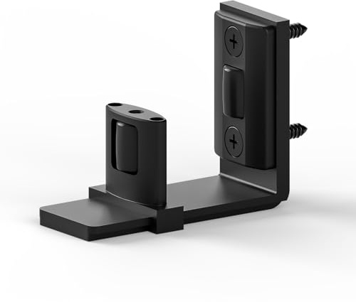 TSMST Schiebetür-Bodenführung,verstellbare Scheunentorführung,schwarz,Scheunentor-Rolle für max.4.8cm dicke Tür,Scheunentor-Bodenrolle,Wandhalterung,Aluminium