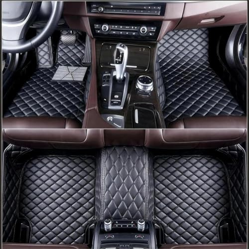 DAJINGFEI Auto Fußmatten Set für Mazda CX-80 2024 2025, Leder Fußmatten Auto Allwetterfußmatten Autoteppich Gegen Auto Teppiche Allwetter rutschfest,A