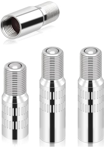 JUKOTA 2pcs 27mm+2pcs 39mm prolunga valvola pneumatici,Valvola di Estensione Tappo Valve,Pneumatici Estensione Valvola,Prolunga valvola Adattatore per Monopattino