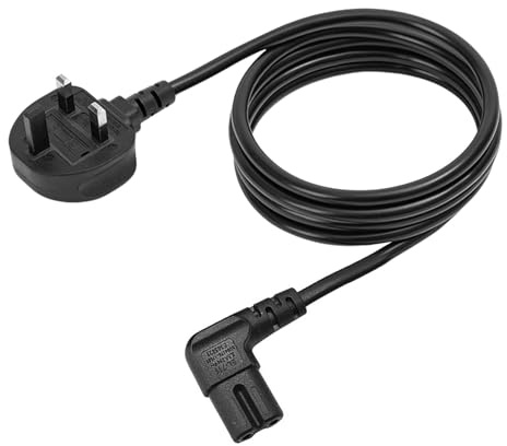 Power Cable,Right Angle Figure 8 Power Lead Wire Electrical Cord Compatible with PS, LG, Philips, Toshiba, Panasonic, and other brand TV equipment