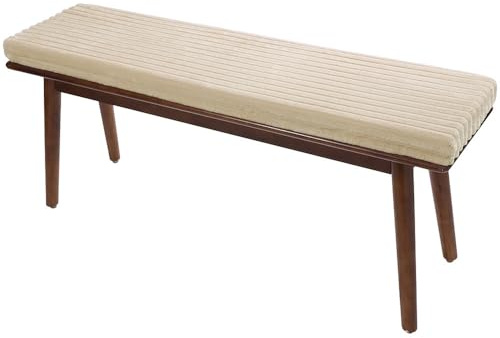 Generisch bankkissen sitzkissen Bank rutschfest bankauflage abnehmbar sitzpolster Bank weiches sitzauflage Bank Ersatzkissen für Cord-Sitzpolster für Terrassen,Beige,90x40x5cm