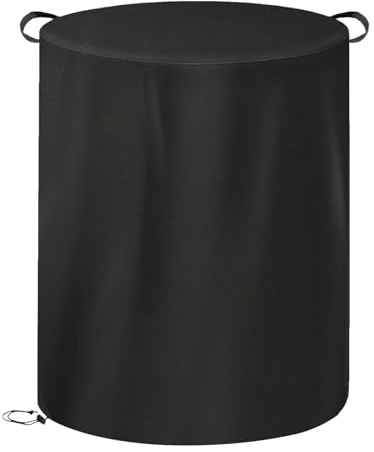 TAIZhiChen Housse de Protection Ronde pour Foyer extérieur, Protection Solaire et Anti-poussière, pour Chauffage de terrasse ou de Jardin. pour Colonne de feu, avec PoignÉe