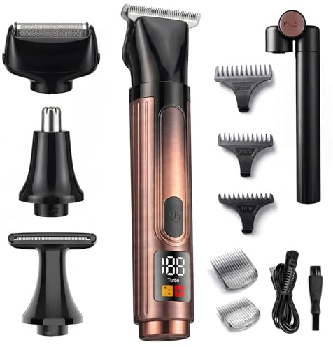 Rasoir de dos pour homme avec écran LED, tondeuse rechargeable 4 en 1 pour le corps et le dos, longue poignée extensible, verrouillage de sécurité, étanchéité IPX7, vitesse réglable, utilisation