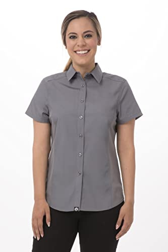 Chef Works Women's Universal Shirt, Grey, X-Large