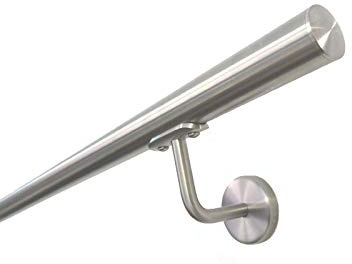 CORRIMANO IN ACCIAIO INOX AISI 304 Ø33.7MM BASIC COMPLETO DI ACCESSORI - 2500 mm.