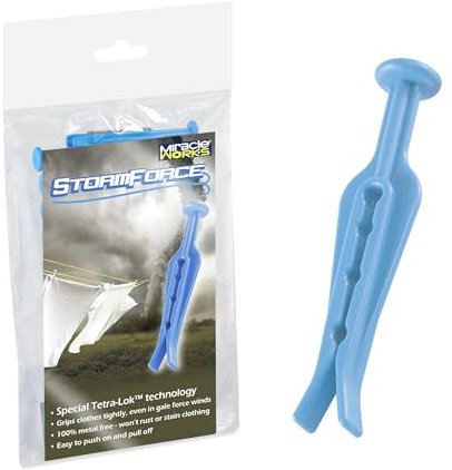 Miracle Works Storm Force Pegs - Extra Strong Clothes Pegs, Keeps Your Washing On The Line Whatever The Weather (24) Pack
