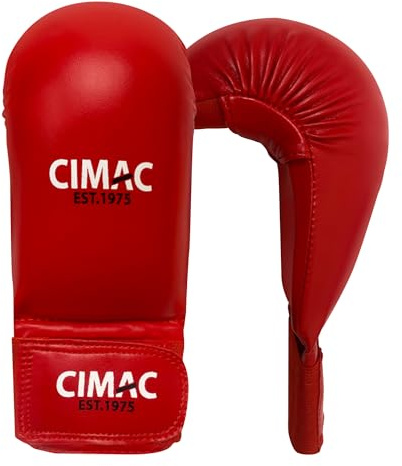 CIMAC Competition Karate Mitts without Thumb - Protects Your Hands During Training and Sparring, Lightweight & Durable, with Injection-Moulded Foam Padding