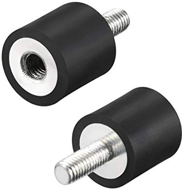 sourcing map 2Stk.M5*12 Stecker Buchse Gummilager Stoßdämpfer für Motor Generator Kompressor Garage Umkehrosmosepumpe Schlagluftgenerator Autospulen D15mmxH15mm
