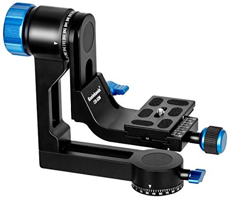 koolehaoda Tripod Gimbal Head 360° Panoramic Head with 75mm Quick Release Plate Carry Bag (CB-52M Panoramic Head)