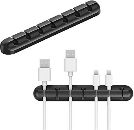Organizer per la gestione dei cavi con clip per cavi, ganci adesivi, supporto per cavo per cavi di alimentazione e cavi per accessori di ricarica, cavo per mouse, PC, ufficio e casa (7)