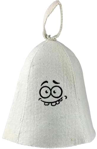 GMMH Einzigartiger Saunahut aus Wollfilz, Saunamütze mit witzigen Motiven für Damen und Herren, Filz Kopfschutz Saunakappe Filzkappe Mütze Filzhut Kappe Sauna, Finnische Sauna