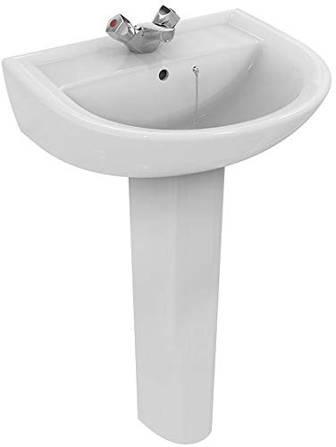 Armitage Shanks E896201 Sandringham 21 Washbasin 55cm, 1TH, with Overflow and Chain Hole