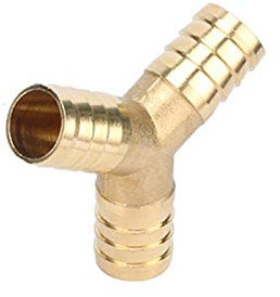Pangocho Jinchao-Messing Schlauchtülle Y-Form 3 Way Schlauchkupplung 6mm 8mm 10mm 12mm 14mm 16mm 19mm, Messing Stecktülle Joint Kopplungsadapter, Armaturen reparieren (Color : 10mm)
