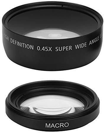 Wide Angle Macro Lens, Portable 55MM 0.45X Advanced Wide Angle Macro Lens Fit for All 55MM Diameter Camera Lenses