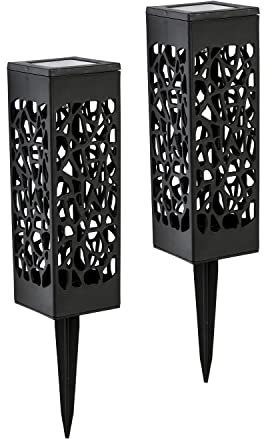 2x Solarlampe Solar Solarleuchte Gartenlampe Garten Lampe Schatten Außen Leuchte