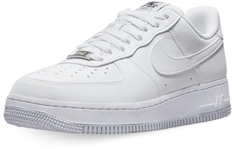 Nike DC9486-101 Air Force 1 '07 Next Nature Donna, White/White-Black-Metallic Silver EU 41