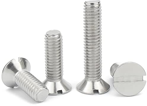 CONPHERON Tornillos Ranura con Cabeza Avellanada, Tornillo Ranurado de Cabeza Plana, Tornillos de Máquina M3×8mm, 100 pcs
