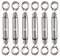 6 Pezzi M4 Tenditore Acciaio Inox 304 Tenditore Filo Regolabile Tenditori Occhiello e Occhiello per Cavi in ​​Acciaio Tenditori per Funi