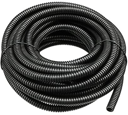 MOCNT Split Loom Wire Auto Split Loom Tubing Wire Conduit Polyethylene Corrugated Flexible Tube Cable Management Sleeve Protection Pipe Cable Tidy Organiser 25mm 15meter