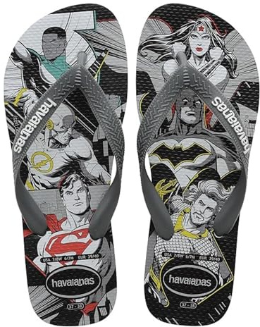 Havaianas Top Herois Dc Unisex - Adulto FlipFlop Gray/Black/Graphite 39 EU