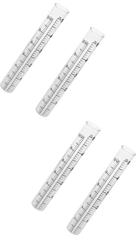 Yardwe Lot de 2 Tubes à Essai en Verre de 12 Cm avec Fond Plat Et Échelle pour Pluviomètre Dextérieur pour La Recherche sur Le Climat Agricole Mesure des Précipitations 2 Pièces