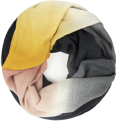 Glamexx24 Damhalsduk, lätt lång sjal, loop, tubhalsduk, många färger, En Storlek