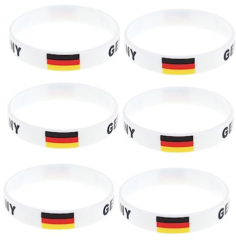 Happyyami 12stücke Silikonarmband Länderarmband Einheitsgröße für Verschiedene Länder Inklusive Deutschland Länderflaggen-armband Sportveranstaltungen
