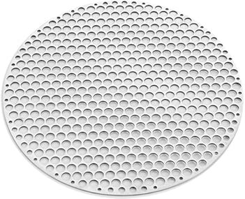 WEITINGKKK Kühlgestell, Grillrost, Rundes Grillnetz aus Edelstahl, Grillgitter, Bratennetze, Speckgrillwerkzeug, Eisennetze, Camping-Grillzubehör, Antihaft-Gittergestell(28cm)