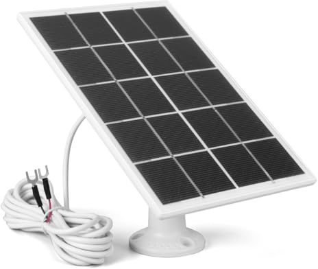 Fiorky 20W Solar Panel for Ring Doorbell - IP65 Waterproof Charger With 9.8Ft Cable, 360° Adjustable Wall Mount for Ring Video Doorbell 4/3/3 Plus/2