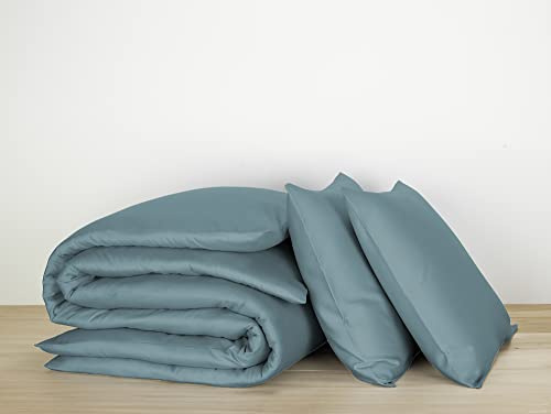 Parure Linge de lit Olivia Arctic - Set Housse de Couette 240x220 cm + 2 taies d'oreiller 60x70 cm
