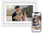 Eptusmey Cornice Digitale WiFi 10,1 Pollici 1280 x 800 HD IPS Touch Screen Memoria 32 GB Portafoto Digitale in Rovere di legno Rotazione Automatica Condividi Foto e Video con App Uhale/USB/SD