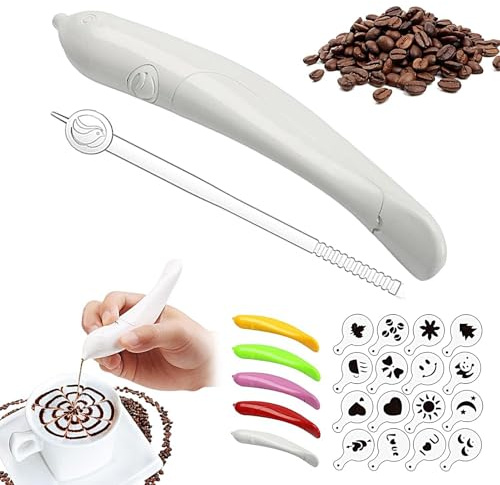 Penna per Latte Art, 2025 New SpicePen per Latte Art, penna elettrica per intaglio del caffè, decorazione per torte, penna portatile per cappuccino e caffè, strumenti professionali per pasticceria