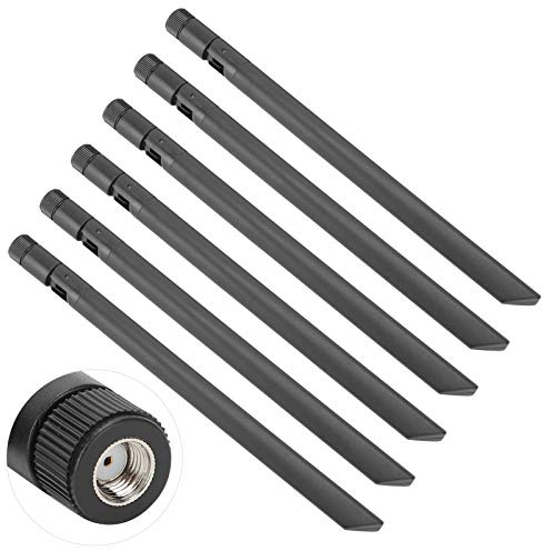 Antena WiFi, 6pcs WiFi PC Antena de Doble Banda con Banda Dual Hembra Wireless Hild Network Perifheral 8DB RPSMA AC 2.4G / 5G para Seguridad Vediio Inalámbrica