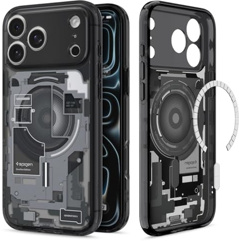 Spigen Ultra Hybrid Zero One MagFit Case for iPhone 17 Pro Max, MagSafe Compatible Phone Cover - Black