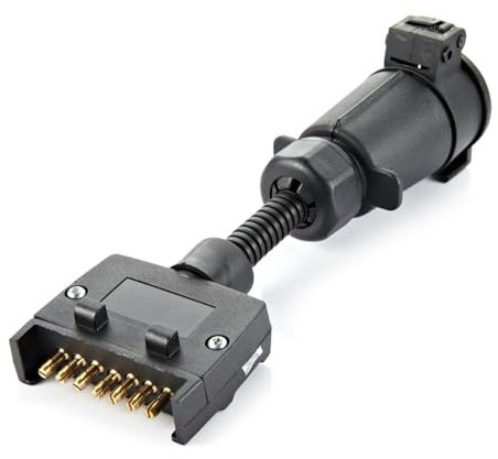 NVOQILIN Spine per rimorchi in ABS a forte resistenza Set di connettori per rimorchi a 7 vie generale per veicoli Barca Trasporto auto Connettività stabile Forte presa ABS
