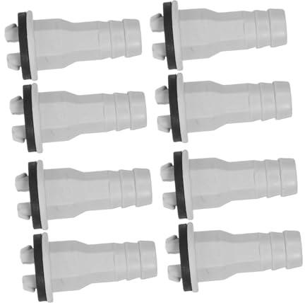 SEWACC 8 Pcs Air Conditioner Drain Hose Connector Straight Condensate Pipe Fitting for Mini Split Outdoor Units Weather-resistant Replacement with Easy Installation and Wide Compatibility