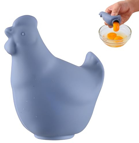 Silicone Egg Yolk Separator,New Egg Separator Tool & Baking Tool,Egg Extractor,Kitchen Cooking,For Home Chefs & Cooking,Dishwasher Safe(Blue)