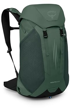 Osprey Hikelite LT 30L Hiking Backpack - Lightweight Travel Daypack with Rain Cover for Men and Women, Tundra Green