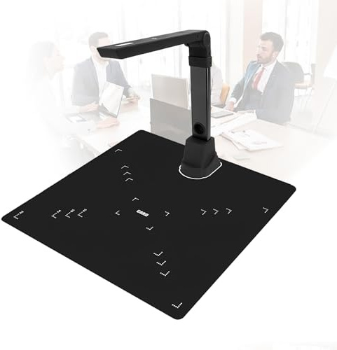 HD Document Camera Scanner for Books and Documents, USB Overhead Scanner with LED Fill Light for Office and Classroom