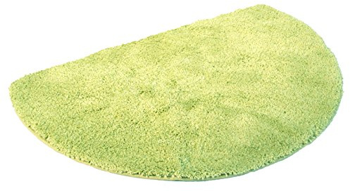 Mesana Kinzler J-10005/33 hochwertige Mikrofaser Duschmatte Uni, 50x80 cm, halbrund, flusenfrei, pflegeleicht, Kiwi