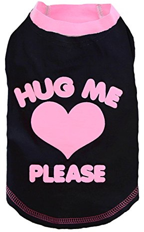 Doggy Dolly T235 Hundeshirt Hug Me, schwarz, Größe : S