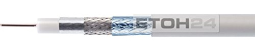 Kathrein LCD 111 A+ Koaxialkabel (1,13/6,9 mm, PVC, 100 m, Einwegspule, 75 Ohm) weiß