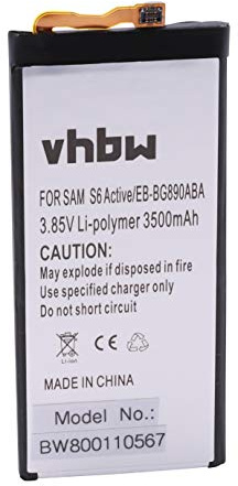 vhbw Akku kompatibel mit Samsung Galaxy S6 Active, Active LTE-A Handy Smartphone Telefon (3500 mAh, 3,85 V, Li-Polymer)