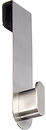 blomus -AREO- Haken für Glasduschwand aus mattiertem Edelstahl, 6 - 8 mm Wandstärke, moderner Handtuchhaken für die Dusche, exklusives Badaccessoire (H / B / T: 14 x 4 x 3,5 cm, Edelstahl-matt, 68905)