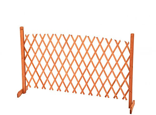 Oypla Arched Expanding Freestanding Wooden Trellis Fence Garden Screen