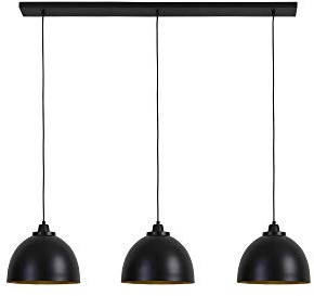 Light & Living Hängeleuchte Kylie - Schwarz/Gold - 135x30x26cm - 3L - Rund - Metall - Hängelampe & Pendellampe - Lampe Wohnzimmer & Schlafzimmer - Pendelleuchte Esstisch