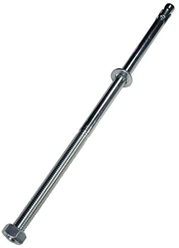 5x Lumonic Schwerlastanker M12 x 285 mm Verzinkt I Zur Verwendung als Metalldübel, Bolzenanker, Blitzdübel I Für verschiedene Arten Durchsteckmontagen