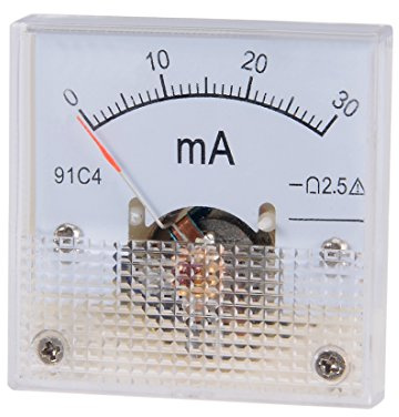 Sourcingmap, misuratore di corrente analogica DC 0-30 mA 91 C4, amperometro per test di circuito automatico, tester di carica della batteria