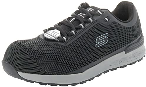 Skechers Bulklin Lyndale, Zapatos de Trabajo Hombre, Negro (Black Textile/Synthetic), 43 EU